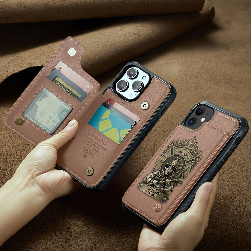 Stolzer Feuerwehrmann – Personalisierte Handyhülle mit Feuerwehrmotiv