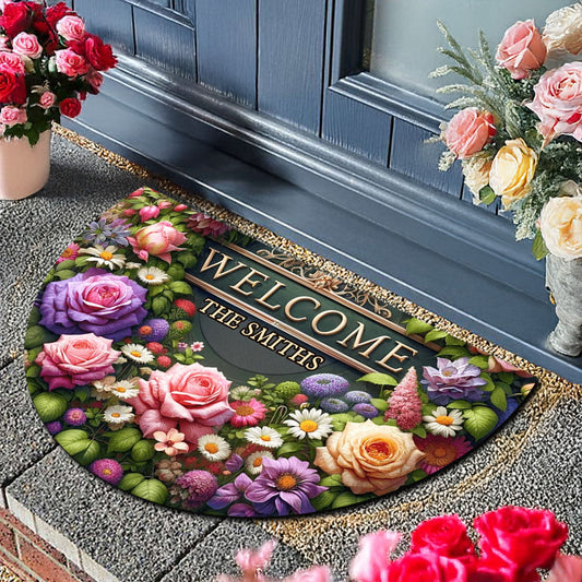 Welcome Springs - Personalized Family Shaped Doormat