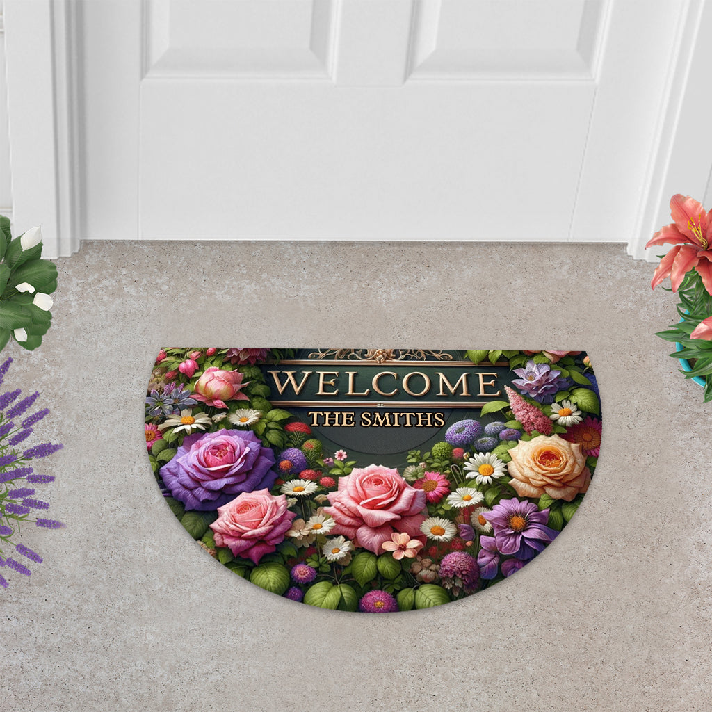 Welcome Springs - Personalized Family Shaped Doormat