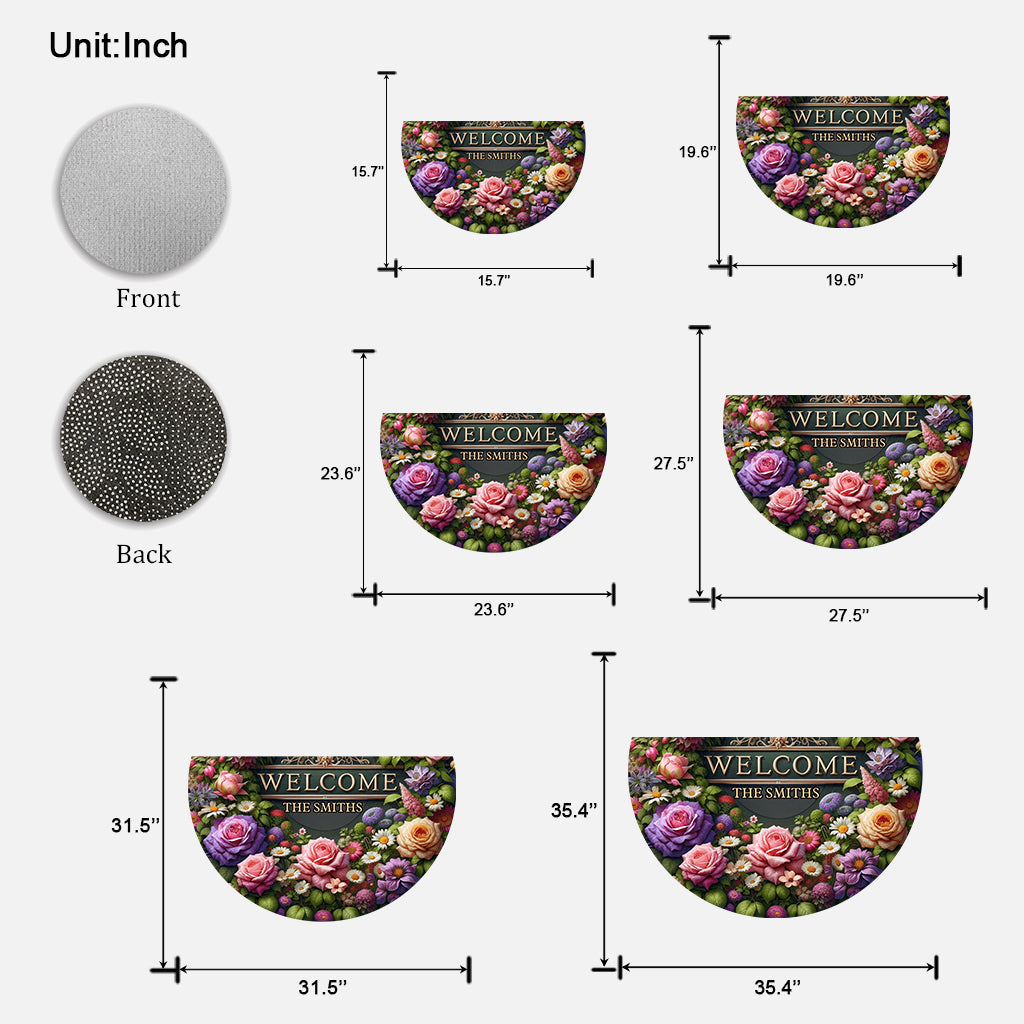 Welcome Springs - Personalized Family Shaped Doormat