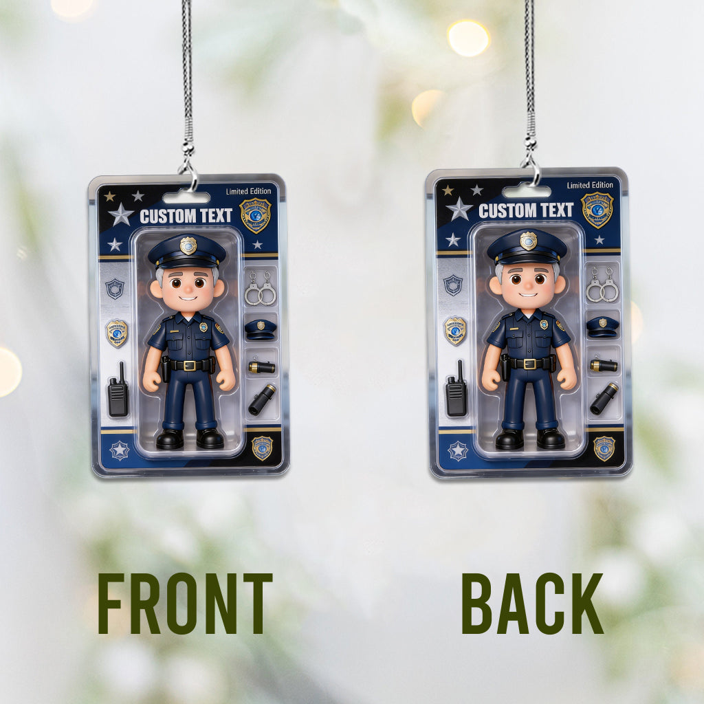Police Gifts - Custom From Photo - Personalized Police Officer Car Ornament