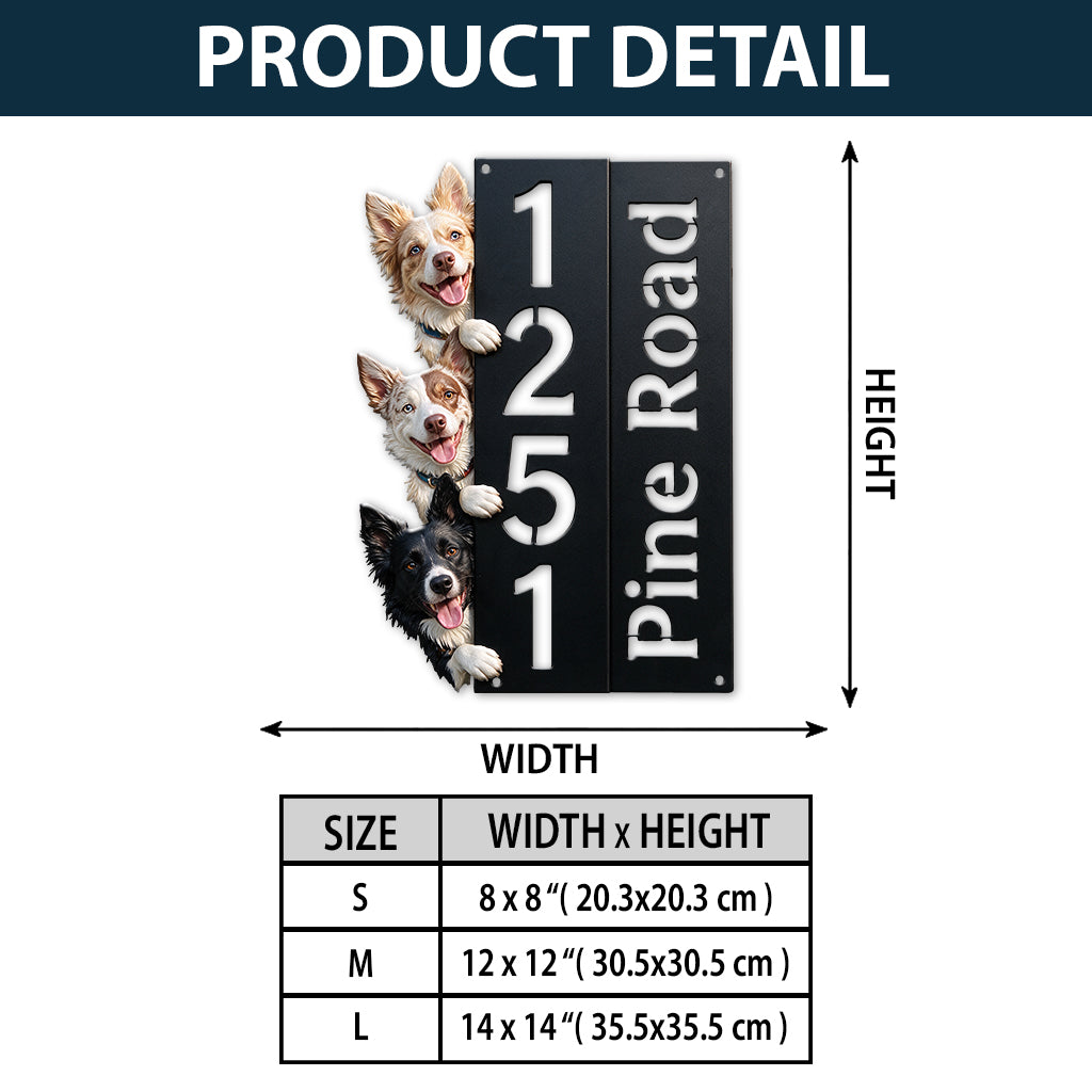 Willkommen Zuhause - Personalisierte Hund 3D Gedruckte Metall-Schild