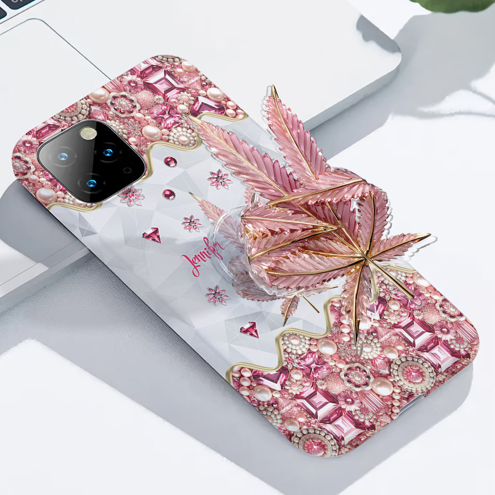 Irgendwo ist immer 420 – Personalisierte Handyhülle und Handygriff mit Weed-Motiv