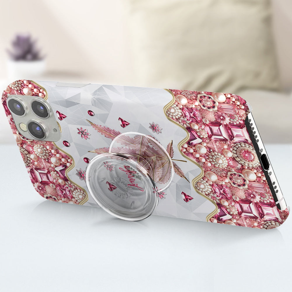 Irgendwo ist immer 420 – Personalisierte Handyhülle und Handygriff mit Weed-Motiv