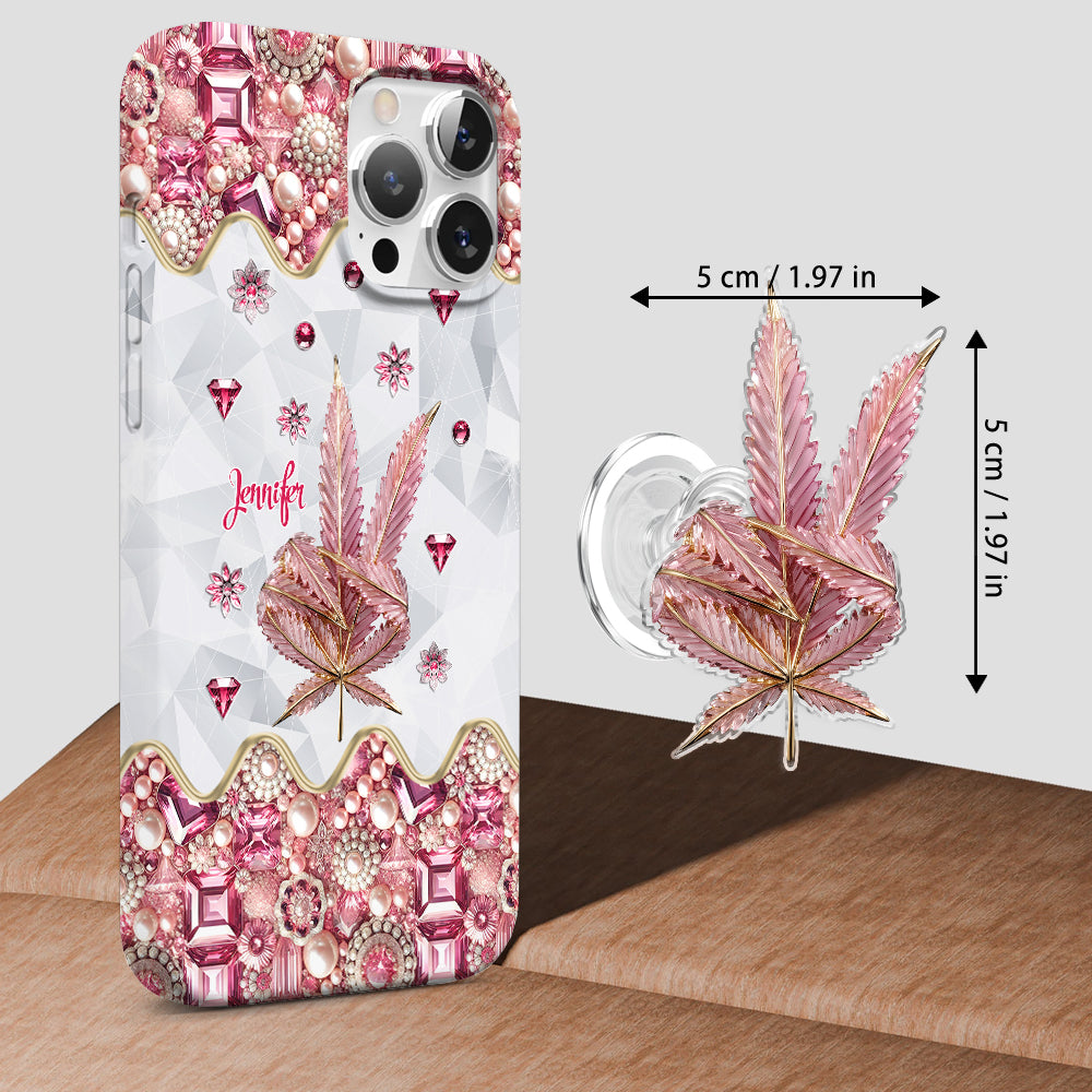 Irgendwo ist immer 420 – Personalisierte Handyhülle und Handygriff mit Weed-Motiv