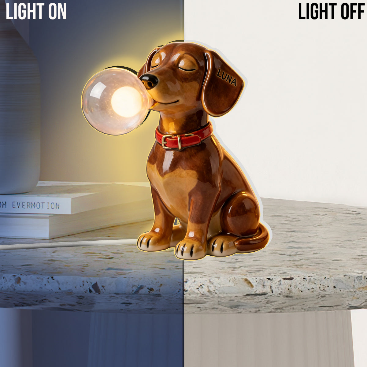 Blowing Bubble Lamp - Personalized Dog Acrylic LED Night Light