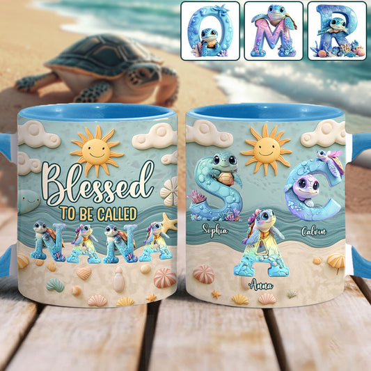 Blessed To Be Called - Personalized Grandma Accent Mug
