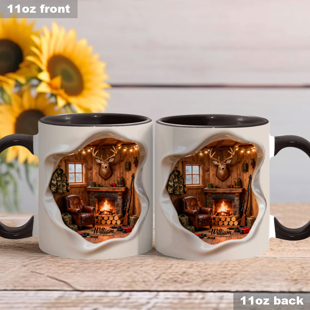 Love Hunting Hunting Cabin Miniature Room - Personalized Hunting Accent Mug