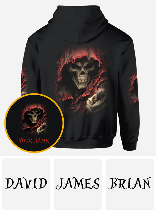 Du bist der Nächste – Personalisiertes Totenkopf-Shirt