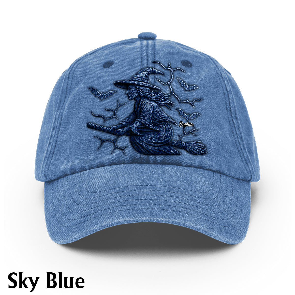 Hüte dich vor der Hexe – Personalisierte Hexen-Jeanskappe