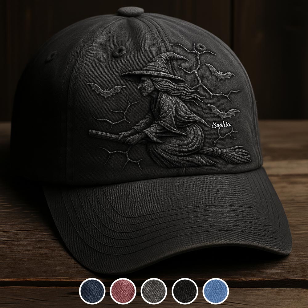 Hüte dich vor der Hexe – Personalisierte Hexen-Jeanskappe