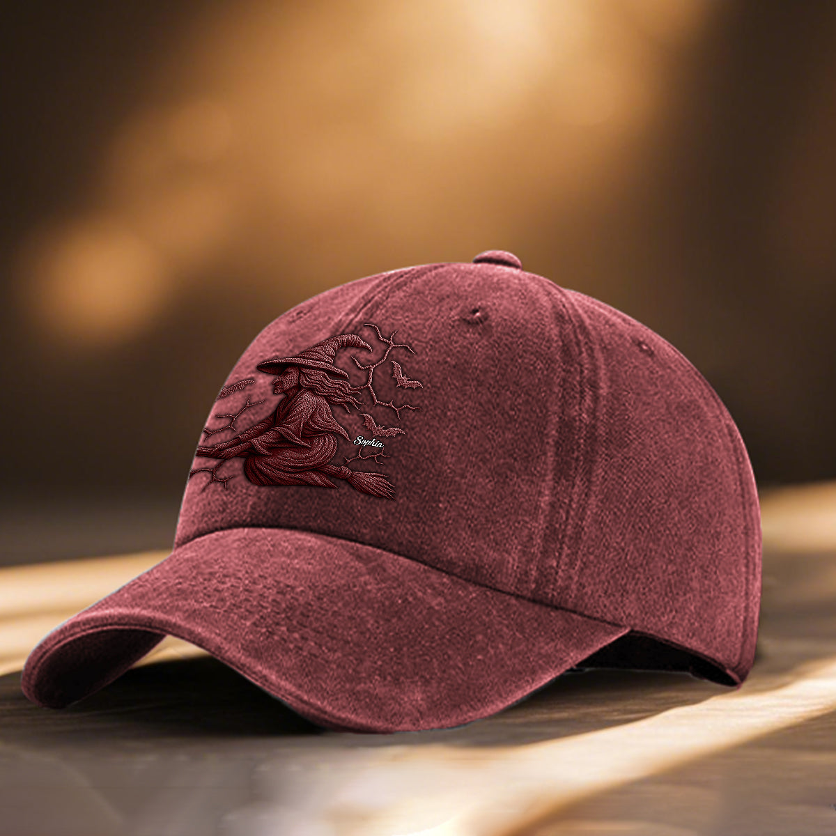 Hüte dich vor der Hexe – Personalisierte Hexen-Jeanskappe