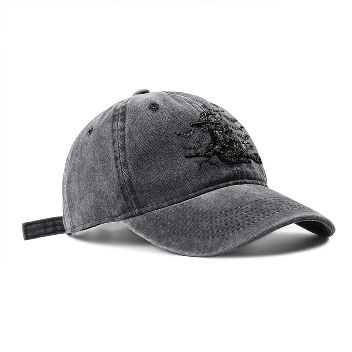 Hüte dich vor der Hexe – Personalisierte Hexen-Jeanskappe