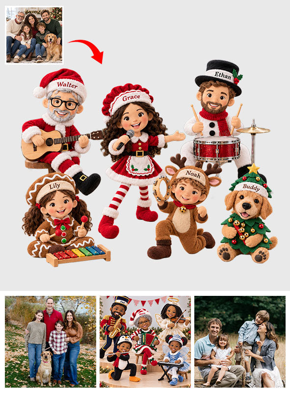 Jingle Bell Band - Personalized Family Posable Plush Doll