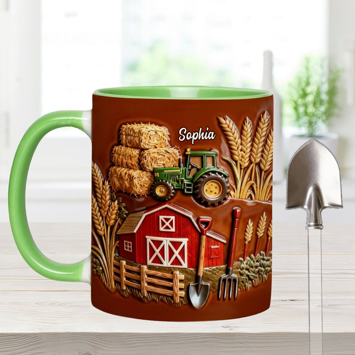 Farmer Life – Personalisierter Bauern-Set-Becher mit Acryl-Rührstäbchen