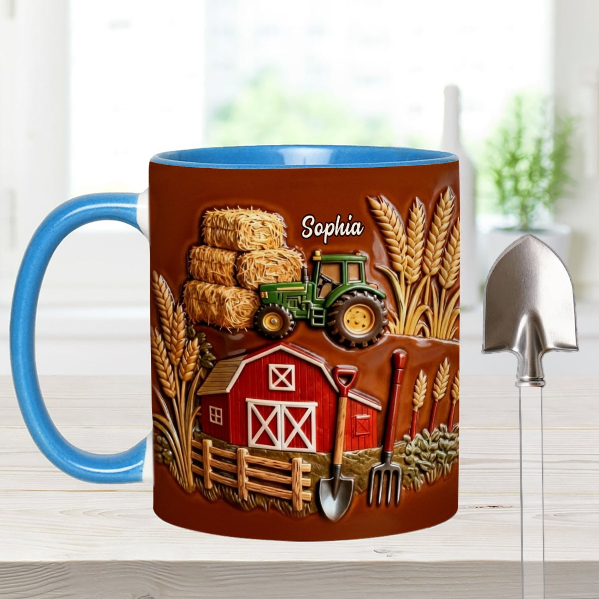 Farmer Life – Personalisierter Bauern-Set-Becher mit Acryl-Rührstäbchen