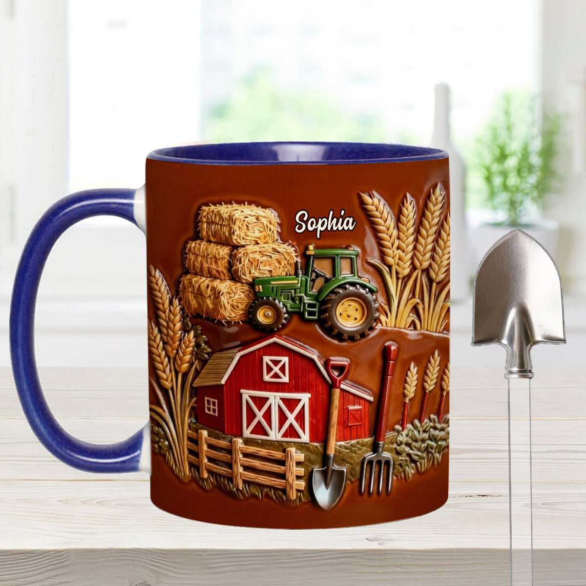 Farmer Life – Personalisierter Bauern-Set-Becher mit Acryl-Rührstäbchen