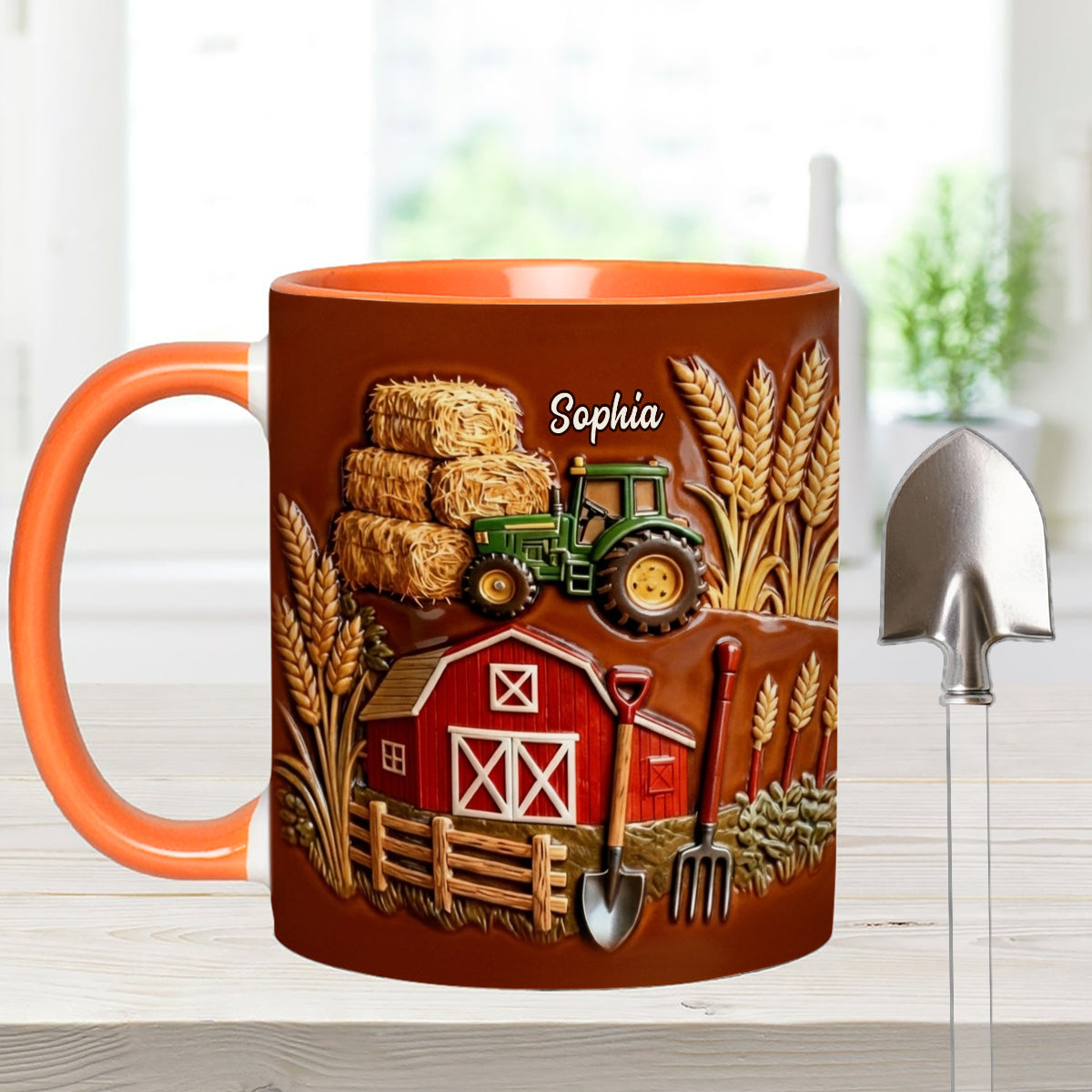 Farmer Life – Personalisierter Bauern-Set-Becher mit Acryl-Rührstäbchen