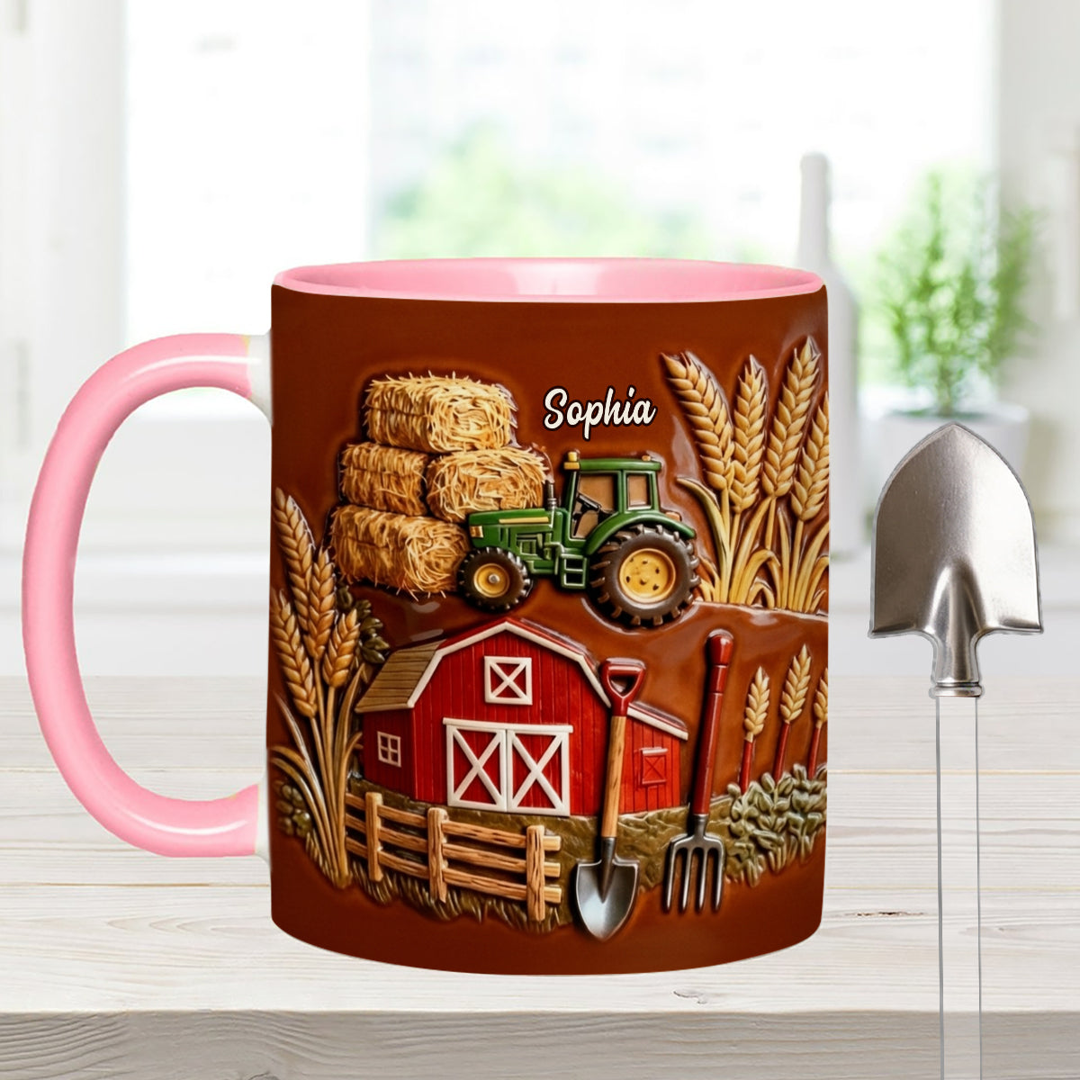 Farmer Life – Personalisierter Bauern-Set-Becher mit Acryl-Rührstäbchen