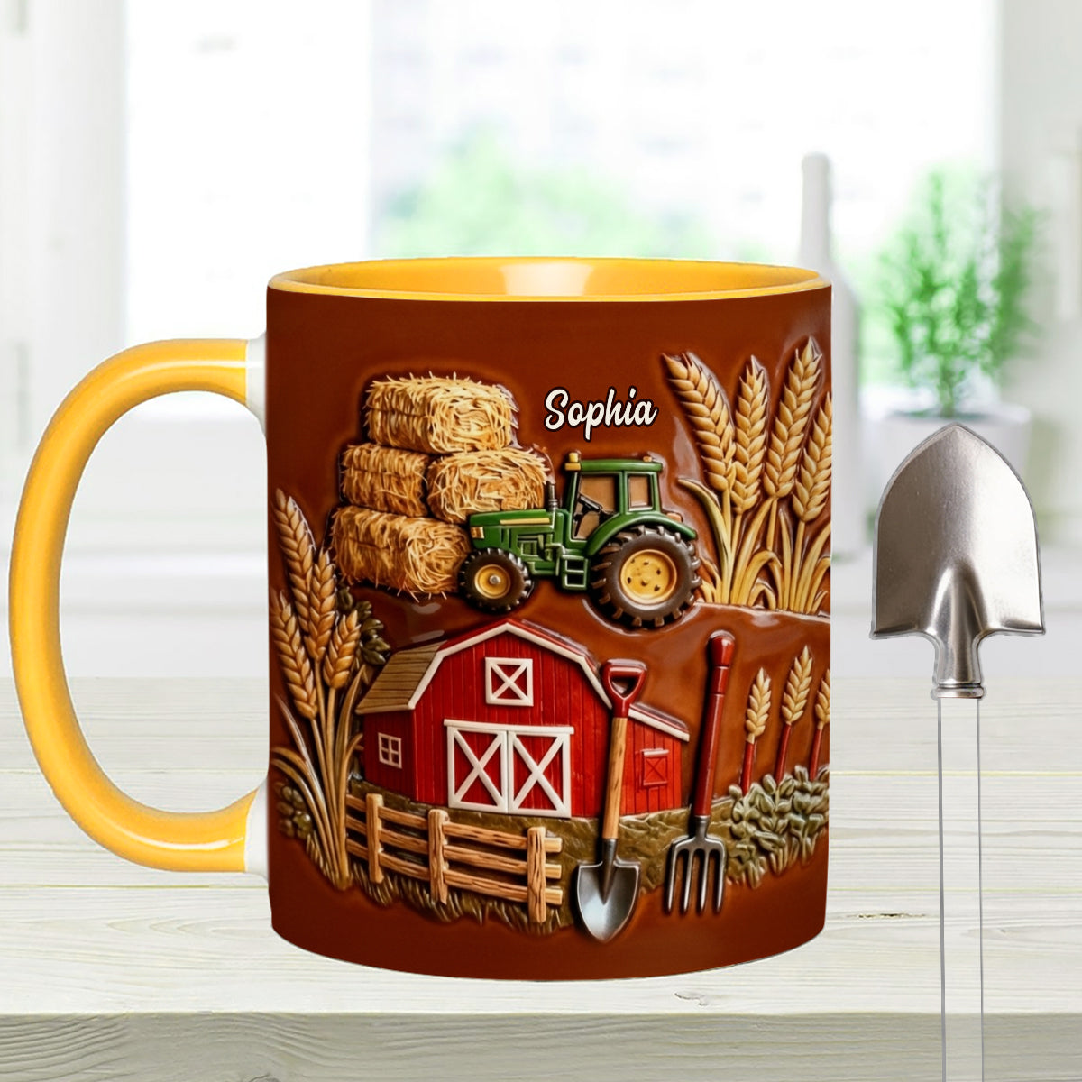 Farmer Life – Personalisierter Bauern-Set-Becher mit Acryl-Rührstäbchen
