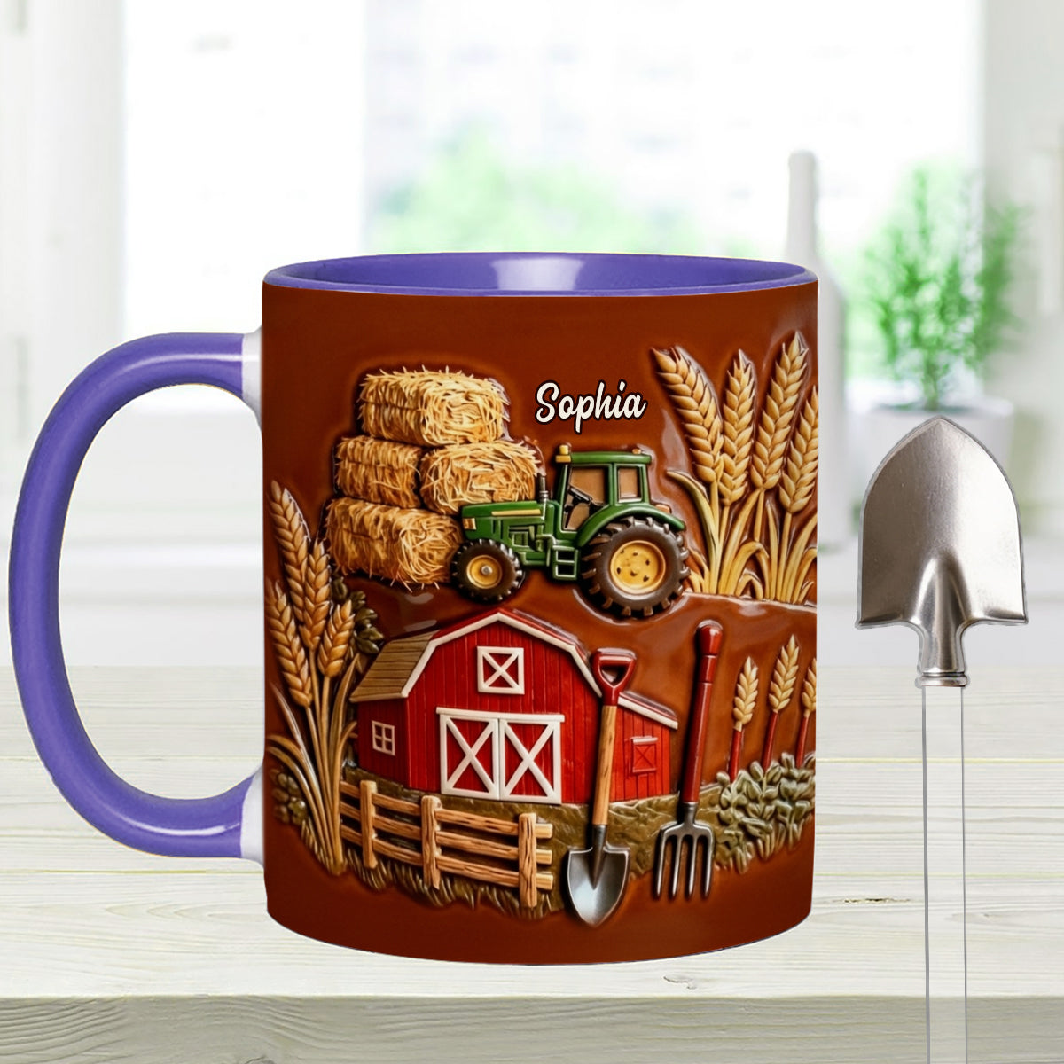 Farmer Life – Personalisierter Bauern-Set-Becher mit Acryl-Rührstäbchen