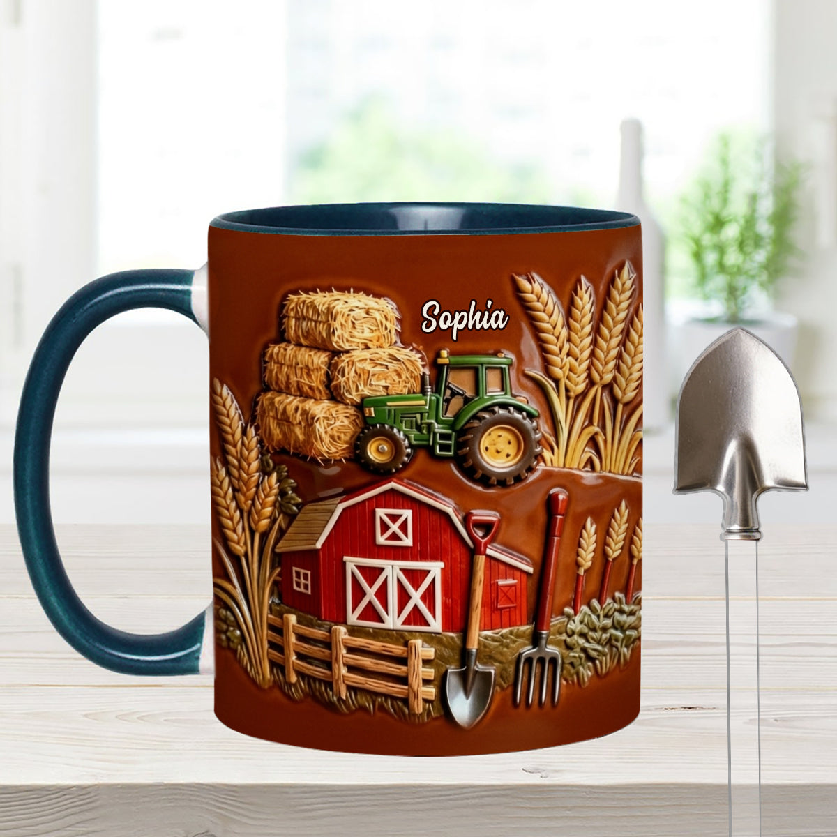 Farmer Life – Personalisierter Bauern-Set-Becher mit Acryl-Rührstäbchen
