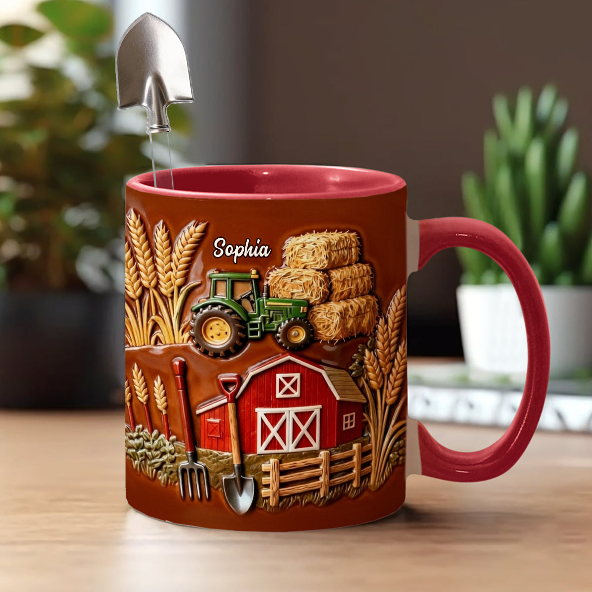 Farmer Life – Personalisierter Bauern-Set-Becher mit Acryl-Rührstäbchen