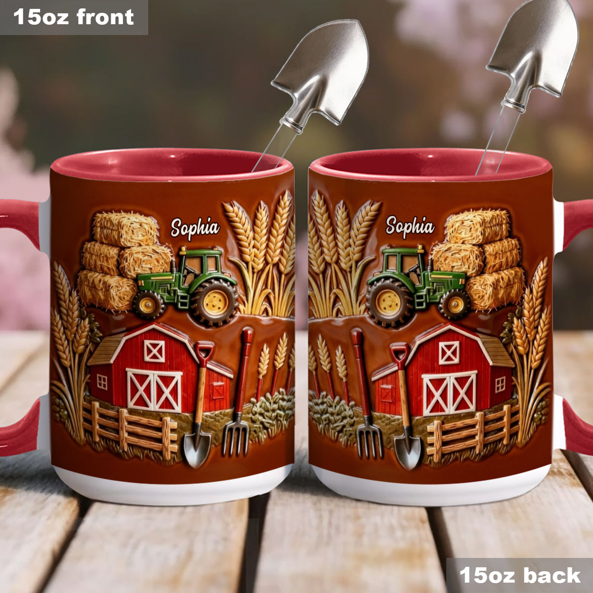 Farmer Life – Personalisierter Bauern-Set-Becher mit Acryl-Rührstäbchen
