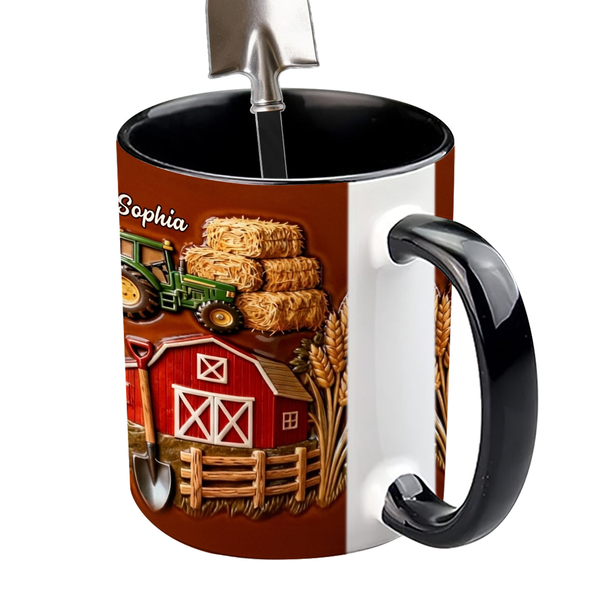 Farmer Life – Personalisierter Bauern-Set-Becher mit Acryl-Rührstäbchen