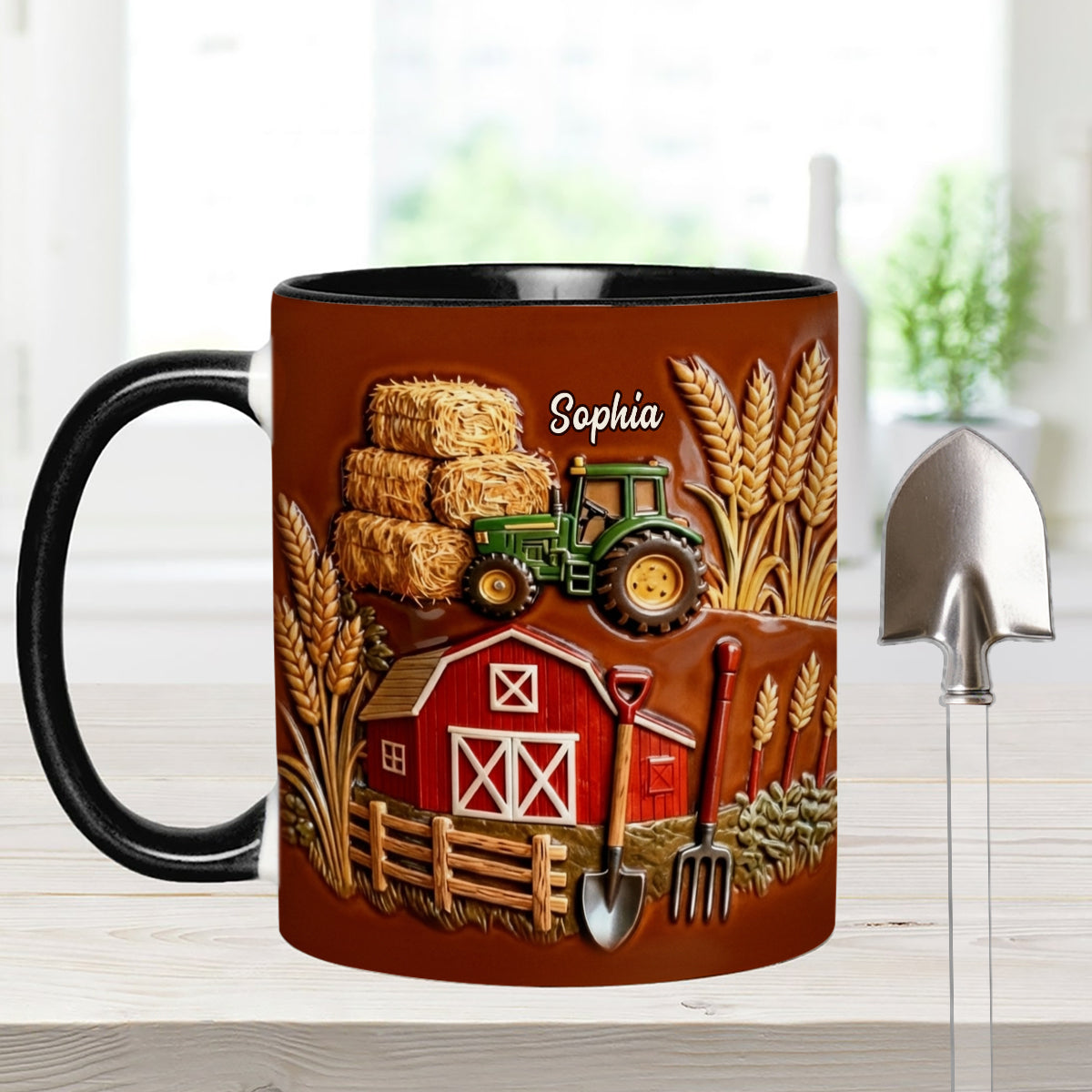 Farmer Life – Personalisierter Bauern-Set-Becher mit Acryl-Rührstäbchen