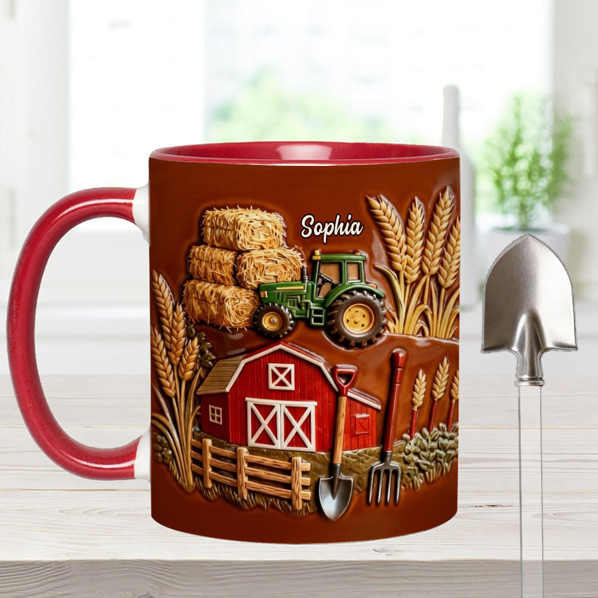 Farmer Life – Personalisierter Bauern-Set-Becher mit Acryl-Rührstäbchen