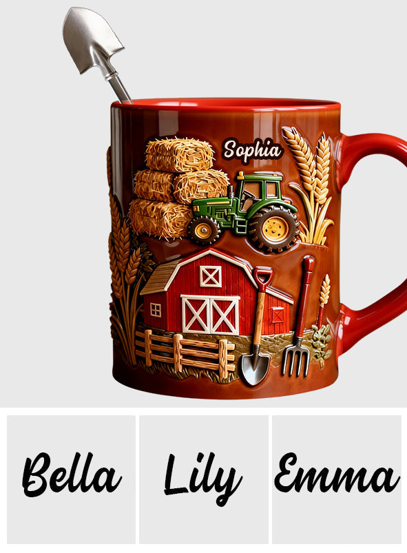 Farmer Life – Personalisierter Bauern-Set-Becher mit Acryl-Rührstäbchen