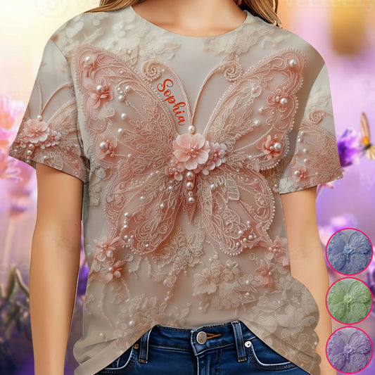 Beautiful Butterfly - Personalized Butterfly All Over Shirt