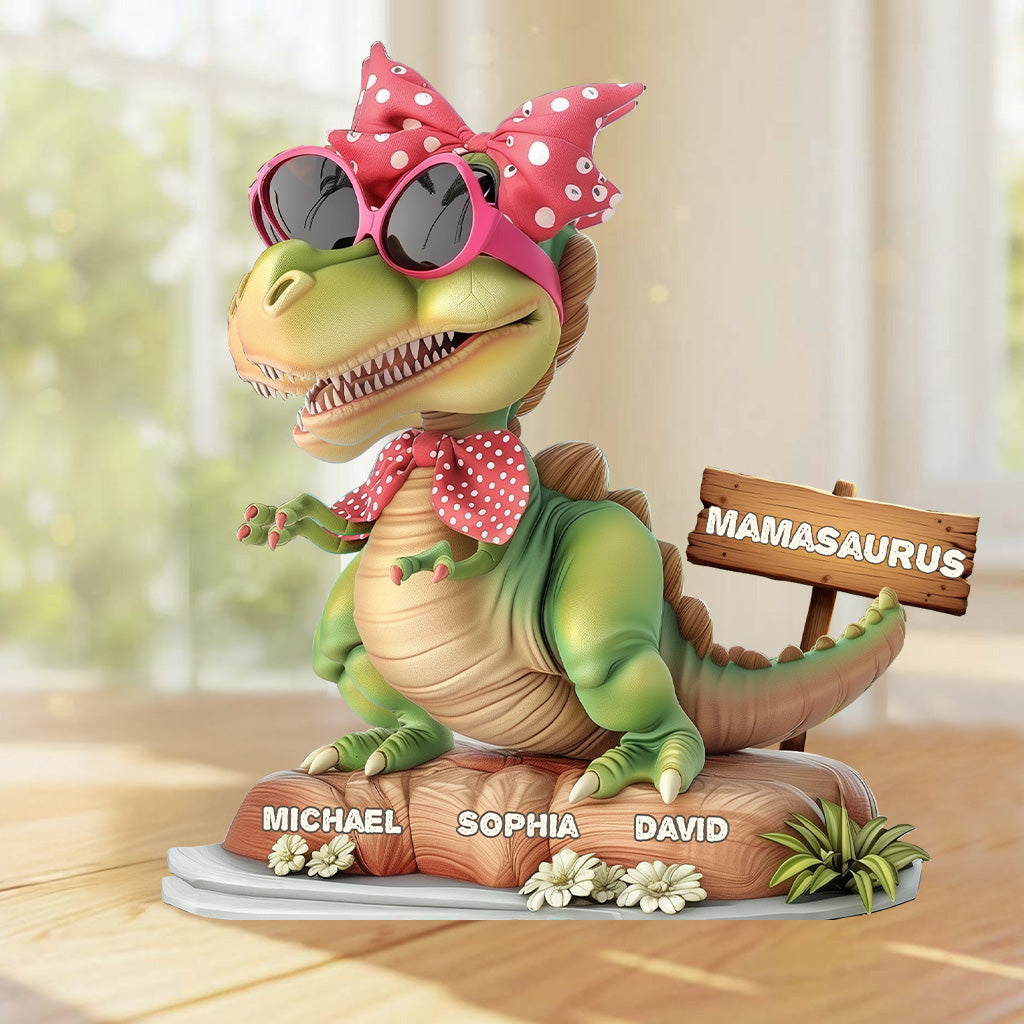 Mamasaurus – Personalisierte Acrylplakette in individueller Form für Mütter