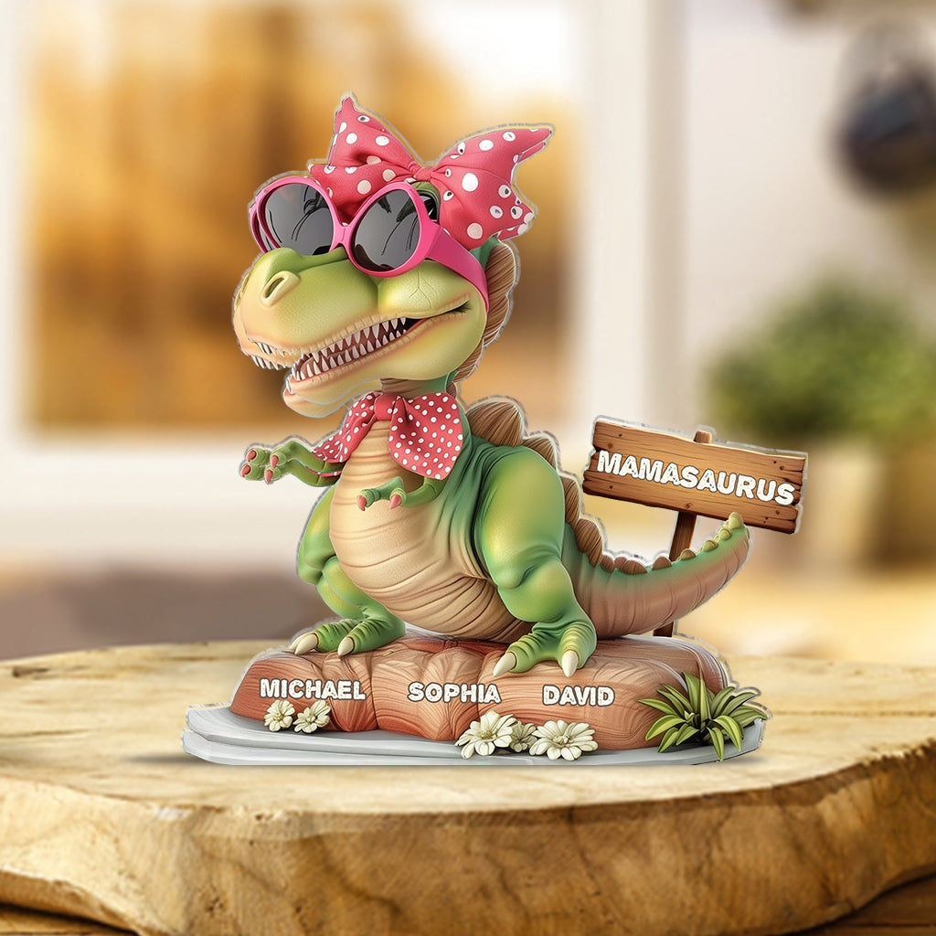 Mamasaurus – Personalisierte Acrylplakette in individueller Form für Mütter