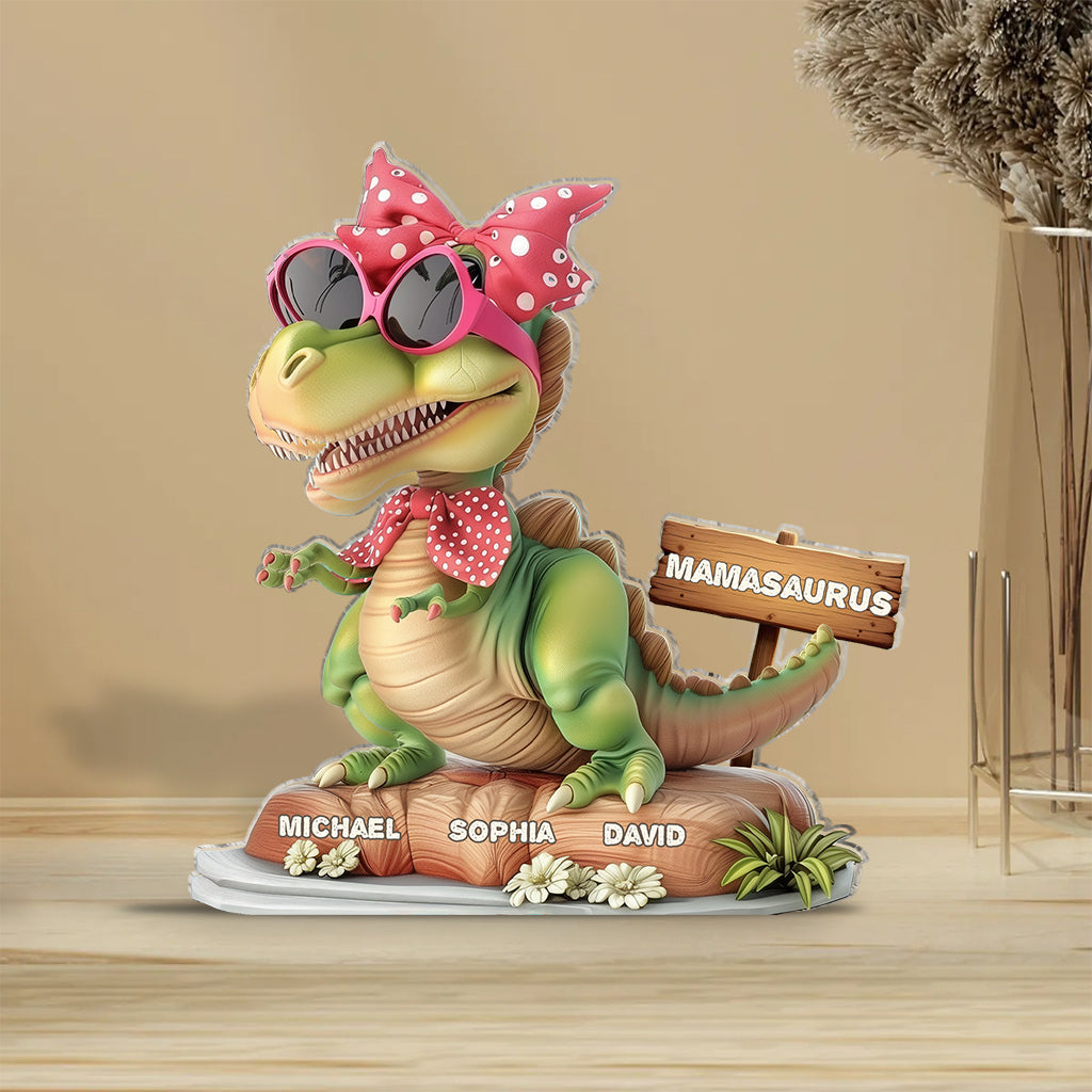 Mamasaurus – Personalisierte Acrylplakette in individueller Form für Mütter