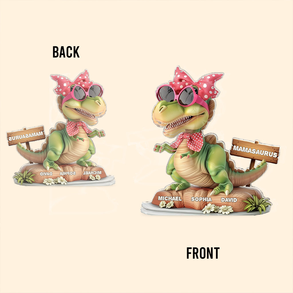 Mamasaurus – Personalisierte Acrylplakette in individueller Form für Mütter