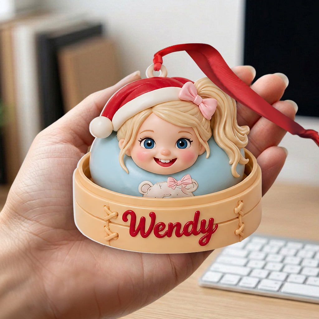 Merry Christmas Dumpling Gift For Kids - Personalized Kid Premium 3D Ornament