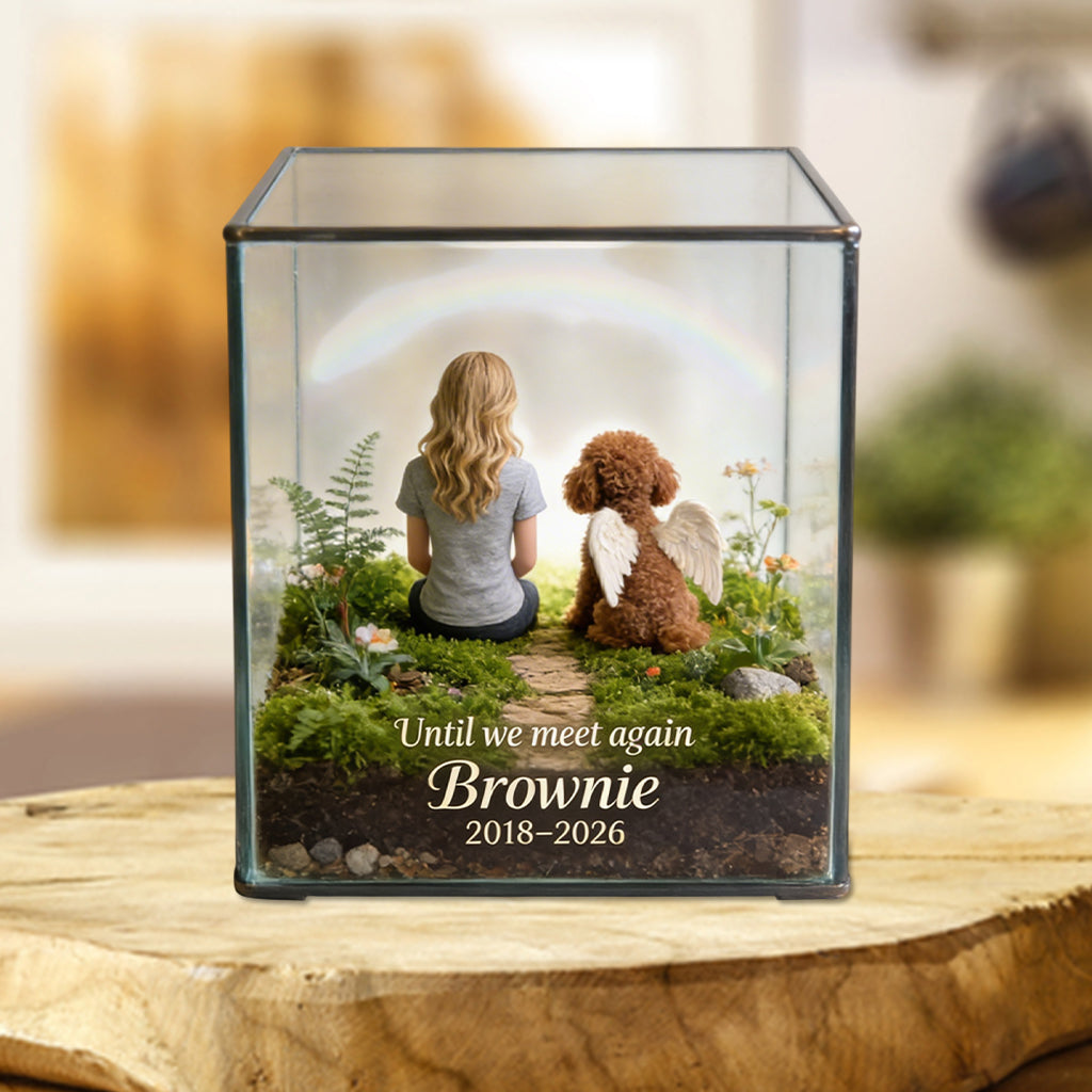 Until We Meet Again Memorial Pet Cat Dog - Personalized Dog Custom Shaped Acrylic Plaque