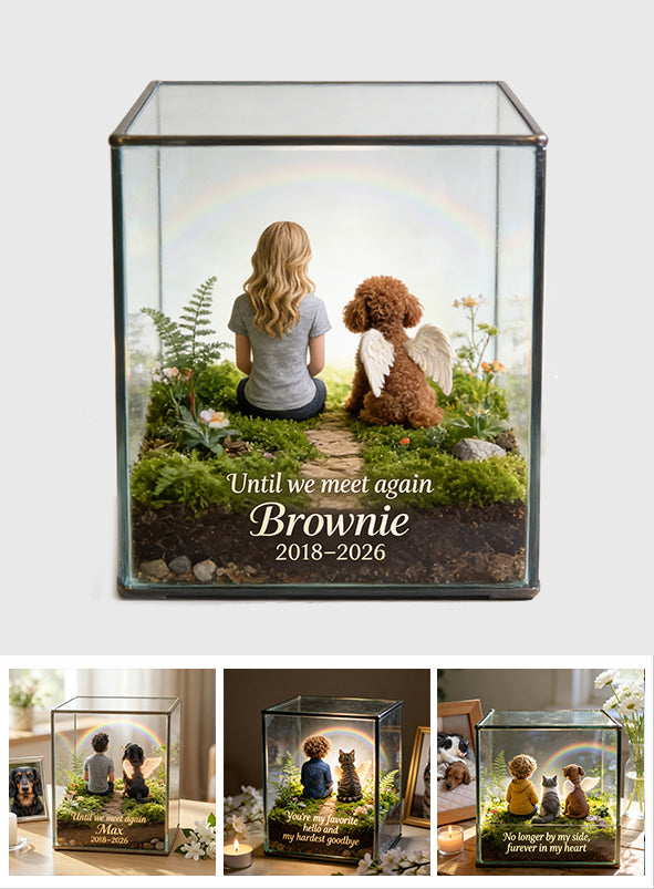 Until We Meet Again Memorial Pet Cat Dog - Personalized Dog Custom Shaped Acrylic Plaque