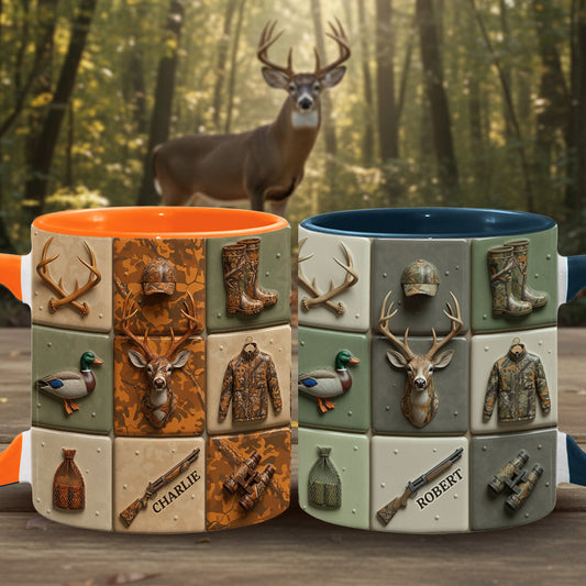 Liebe zur Jagd – Personalisierte Tasse mit Jagdmotiv