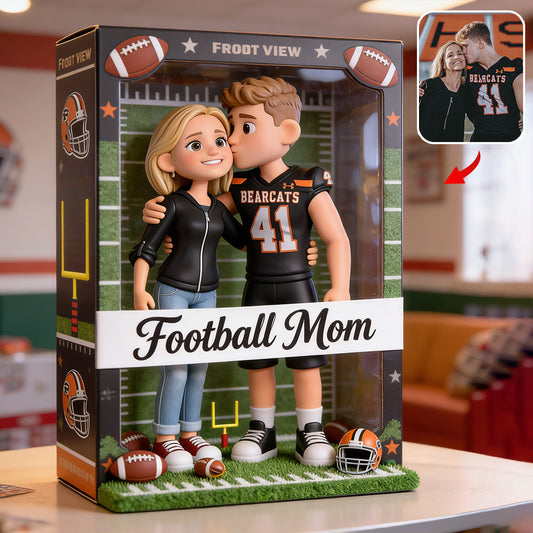 Football Mom - Personalized Football Custom Shaped Acrylic Plaque
