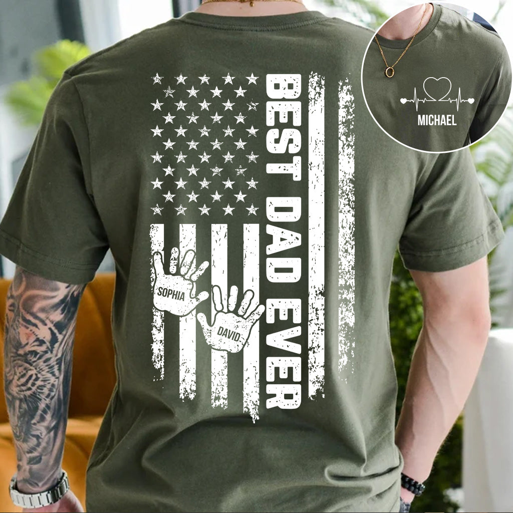 Der beste Papa aller Zeiten – Personalisiertes Vater-T-Shirt und Hoodie