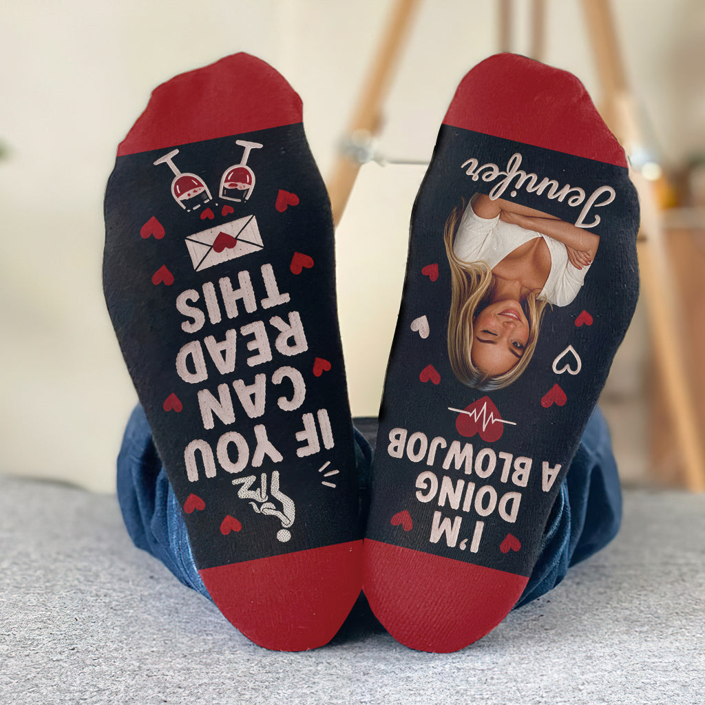 Ich mache einen Blowjob - Personalisierte würzige Paar-Socken