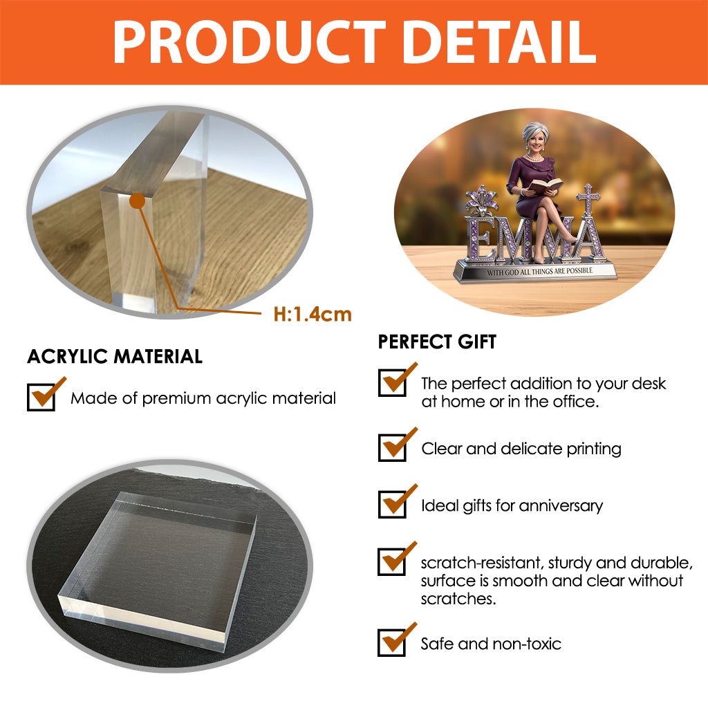 Custom Any Photo Believe - Personalized Christian Custom Shaped Acrylic Plaque