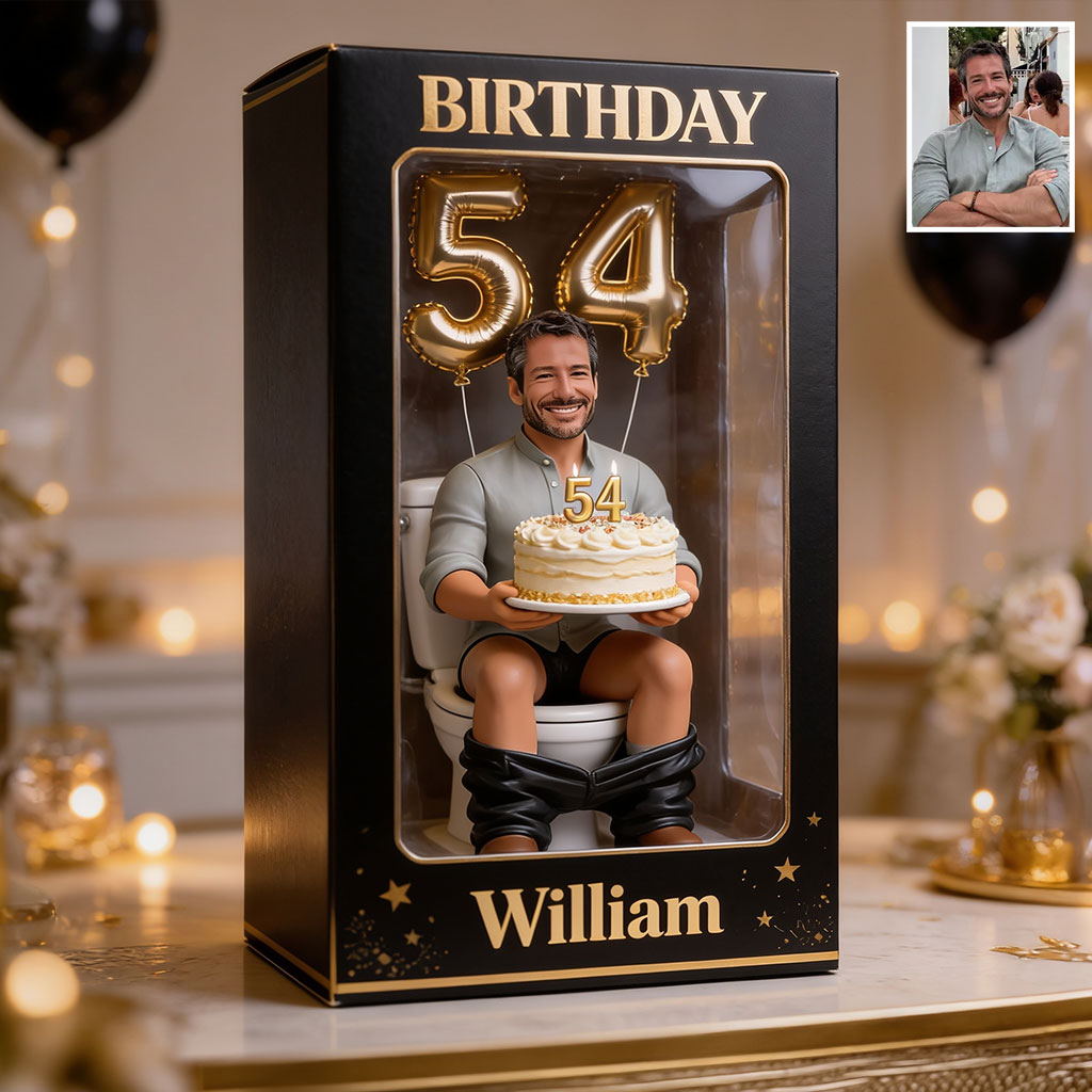 Funny Birthday Gift for Him - Personalized Birthday Acrylic Display Box