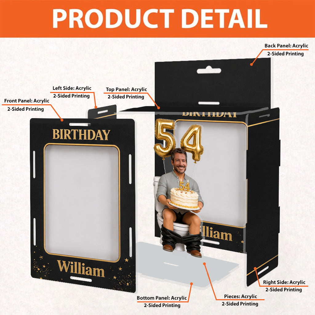 Funny Birthday Gift for Him - Personalized Birthday Acrylic Display Box