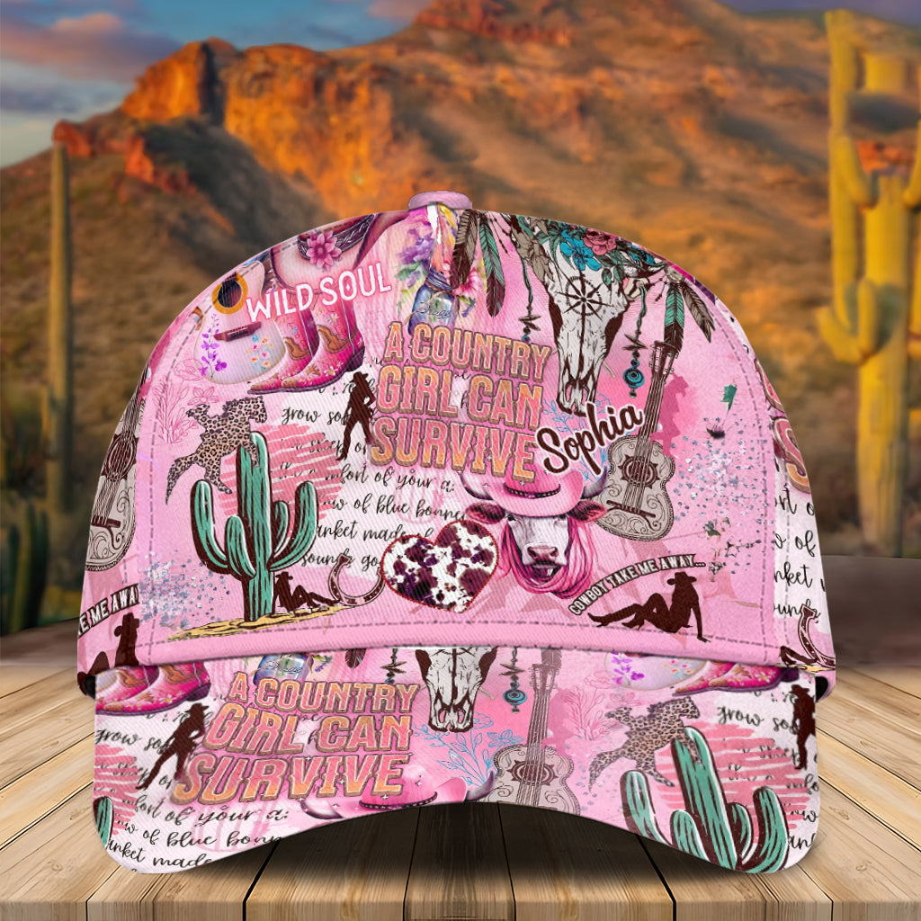 Wild Soul Cowgirl – Personalisierte Cowgirl-Klassiker-Kappe