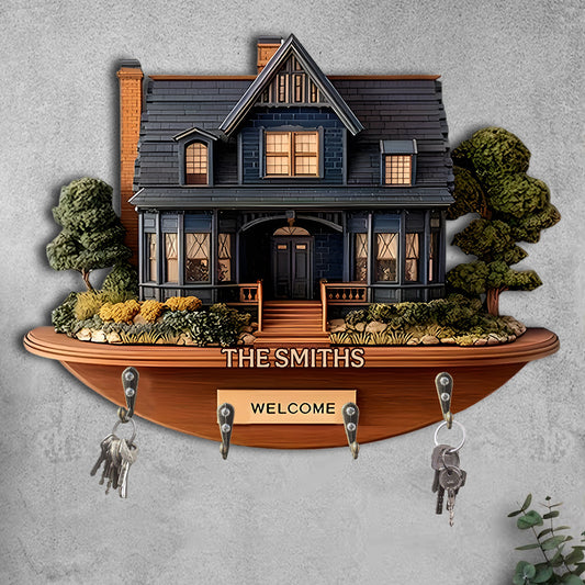 Willkommen zu Hause – Personalisierter, individuell geformter Schlüsselhalter für die ganze Familie