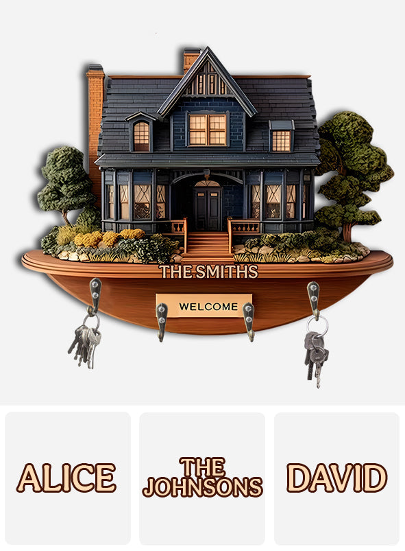 Willkommen zu Hause – Personalisierter, individuell geformter Schlüsselhalter für die ganze Familie